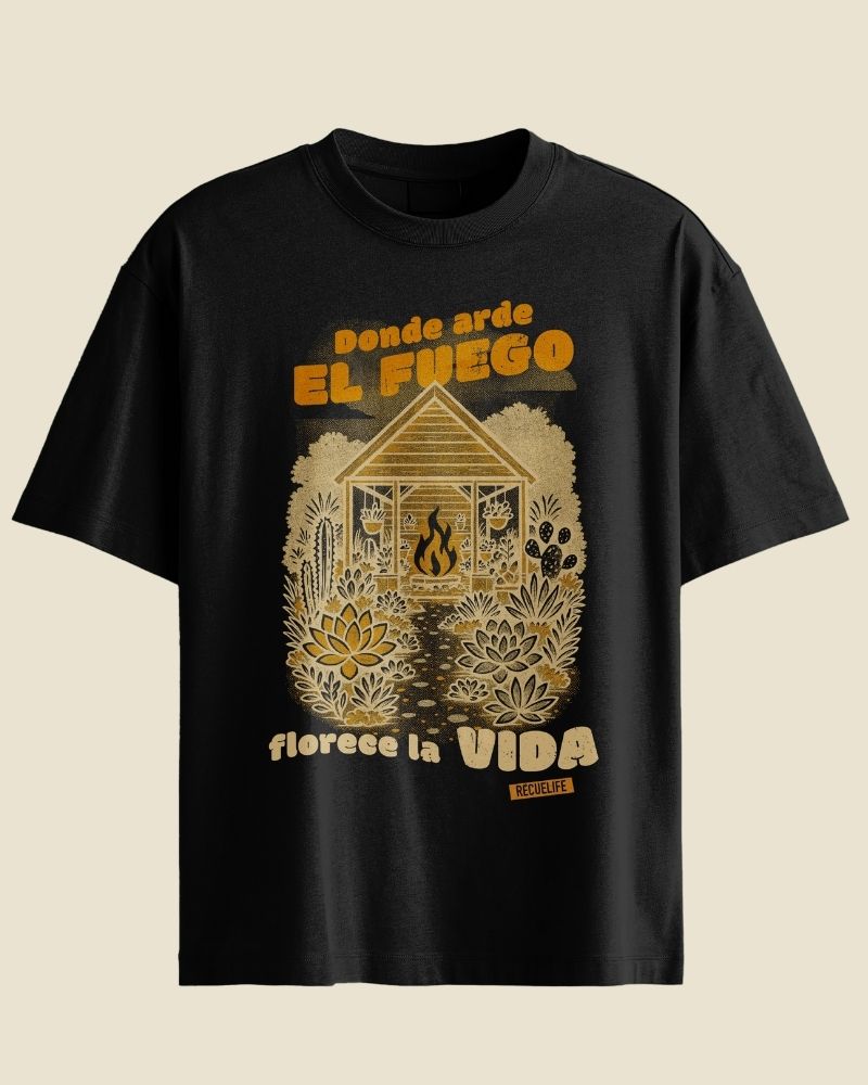 Modelo donde arde el fuego florece la vida recuelife