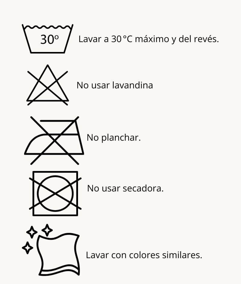 Instrucciones de cuidado para los buzos de Recuelife