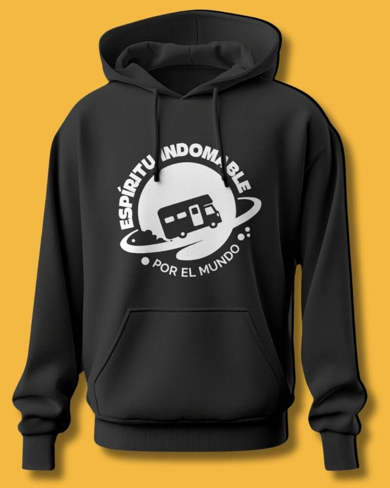 buzo hoodie logo espiritu indomable marca recuelife