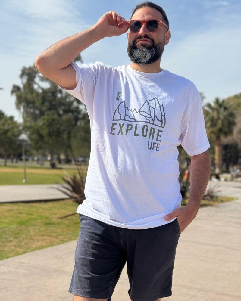 Modelo de remera explore life Recuelife