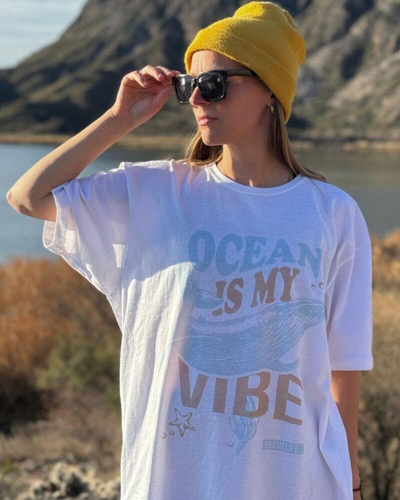 remera ocean is my vibe oversize recuelife